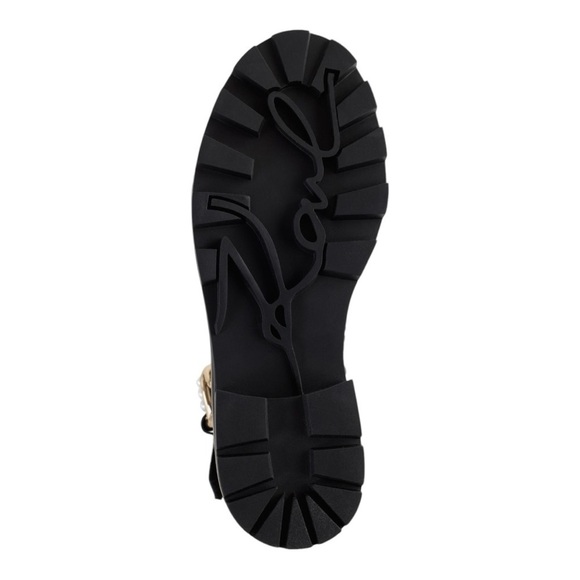 Karl Lagerfeld Women's Black Maxi Chain Lug Sole Combat Boots Size 5M - Picture 5 of 12